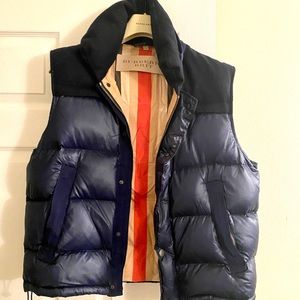 Men’s Burberry Puffer Vest - Navy Blue -  XL
